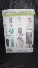 Simplicity 1920 Size 10 12 14 16 18 Skirt With Slit Jacket Shirt Sew Stylish UC