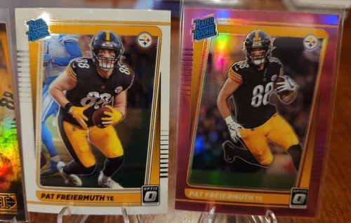 Pat Freiemuth 15 RC Pink Optic Rated Rookie Origins Stardust... Steelers - Picture 3 of 5