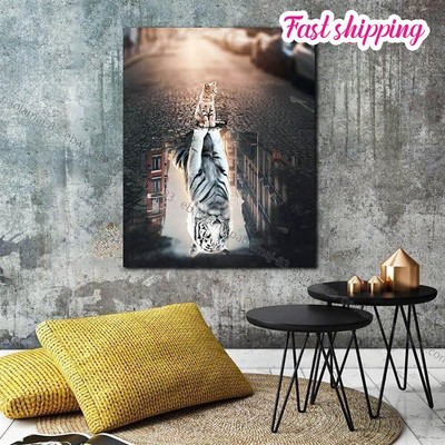 S Cat Lovers A Cat Reflection Vintage Home Poster Wall Art Vertical