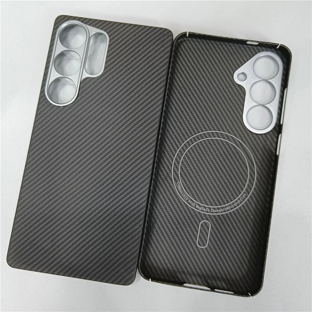 Genuine Aramid Carbon Fiber Case For Samsung S24 S25 Ultra 600D Magnetic Cover - Picture 2 of 11
