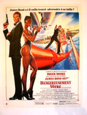 Affiche originale DANGEREUSEMENT VOTRE James Bond 55x44cm 1985 TBE