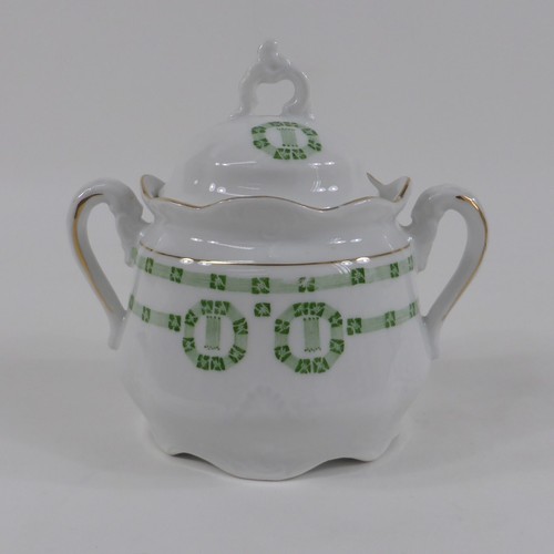 Jugendstil Porzellan Milch & Zucker Milchkännchen Zuckerdose Ornamente (54) - Picture 6 of 17