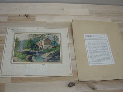 NOS 1942 WESLEY L. BRUEY CREAMERY NOFOLK CONN CALENDAR MILL BUILT BY WASHINGTON