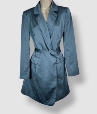 1.State Women's Blue Side Tie Blazer Dress Size 2
