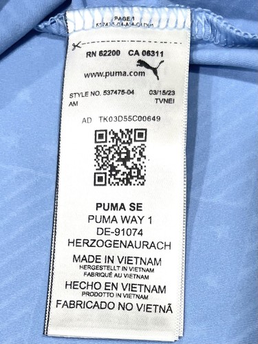 NWT Puma Volition America Men’s Large Golf Polo Shirt Blue “Volition Star” - Picture 8 of 9