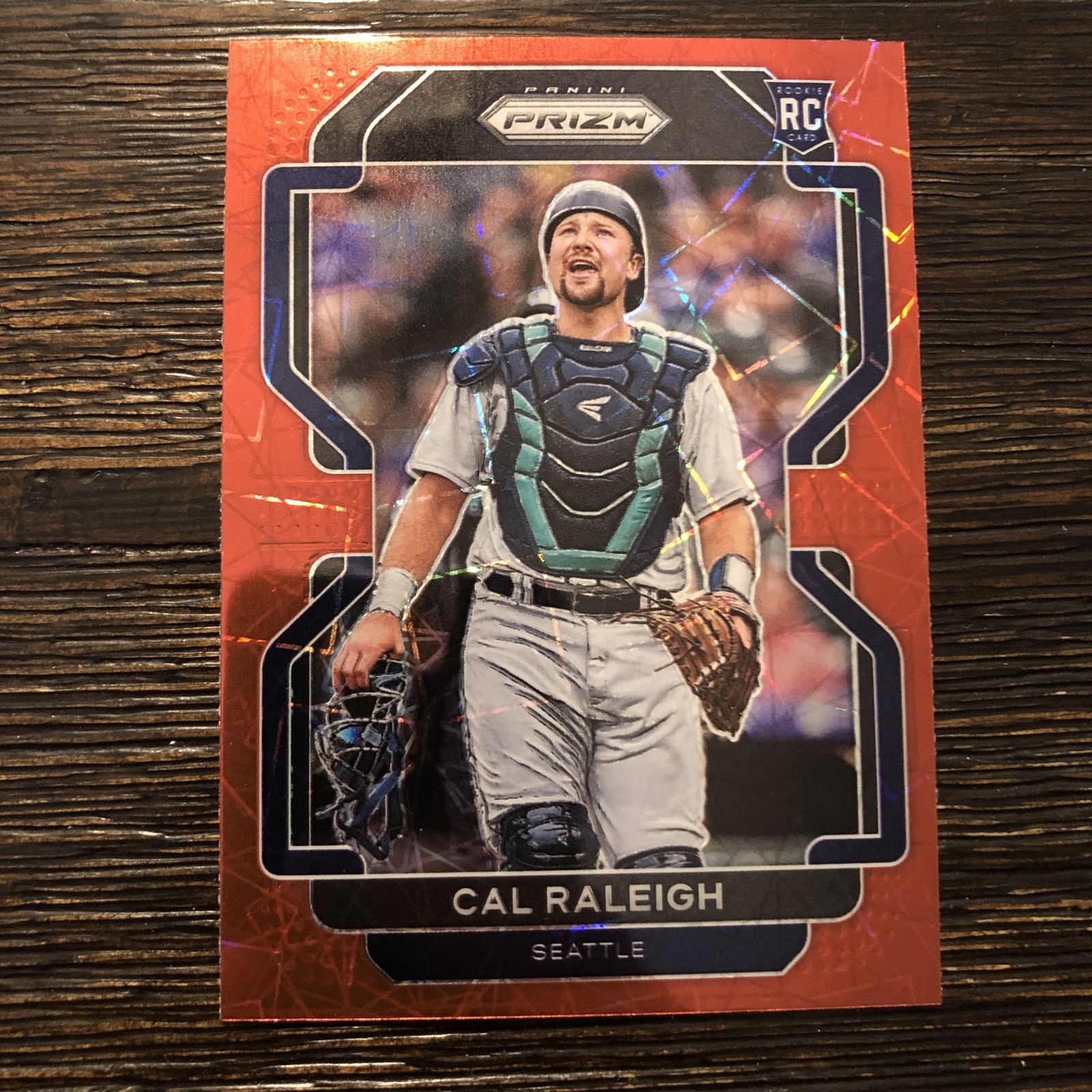 2022 Panini Prizm Cal Raleigh Red Velocity Prizm Rookie Card #241 RC ...