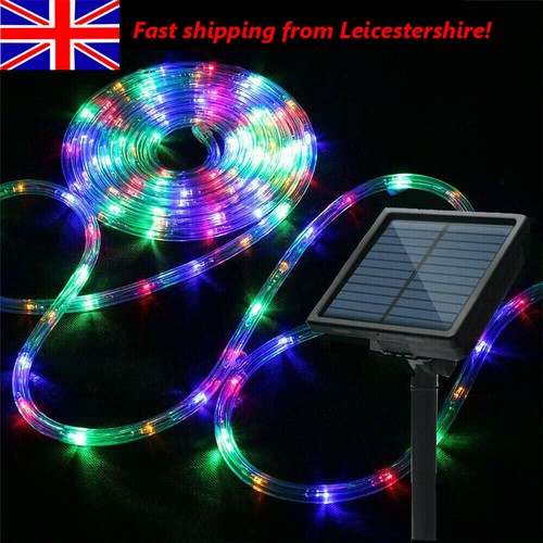 Solar Powered Led String Garden Rope Twinkle Fairy Lights Outdoor Patio Strips - Picture 20 of 28