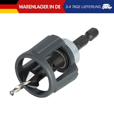 wolfcraft Vorbohrer mit Senker und Tiefenstopp I 4392000 I Vorbohren und Senken