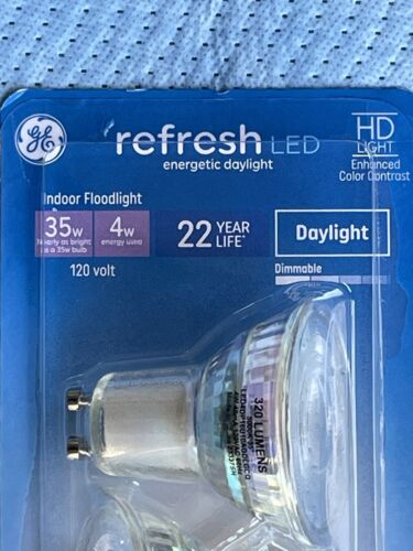 LED BULB,GE Refresh 4W (35W equiv) Dimmable,Daylight,3- Pack,GU10 Base,last 22yr - Picture 2 of 6
