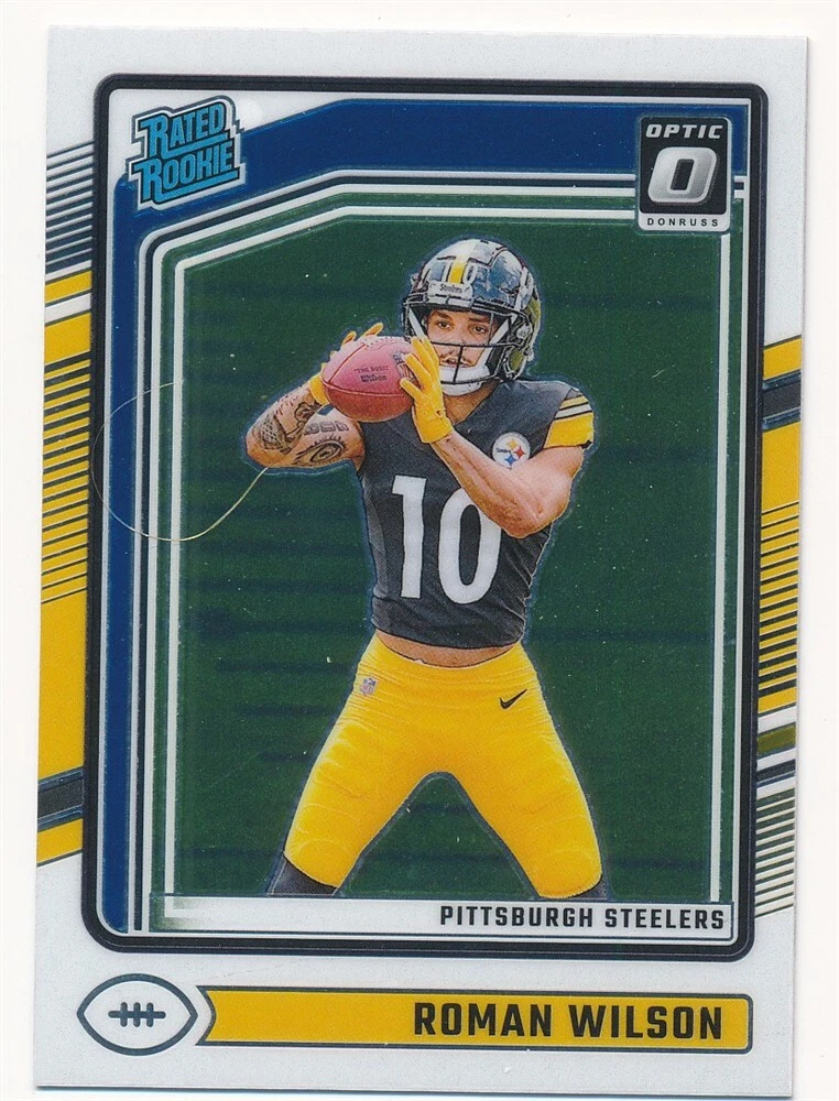 ROMAN WILSON 2024 DONRUSS OPTIC RATED ROOKIE #285 RC PITTSBURGH STEELERS MINT