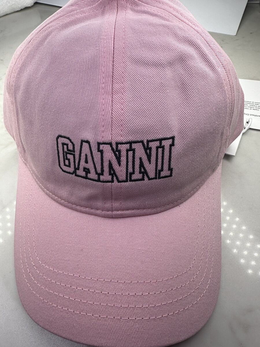 GANNI 刺繍ロゴ入りキャップ GANNI Baseball Cap With Logo Embroidery HAT NWT | eBay