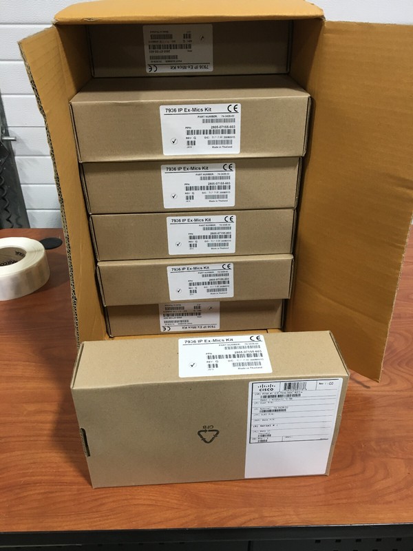 Lot of 12 (NEW) Cisco 7936 IP Ex-Mics Kit p/n 74-3428-02