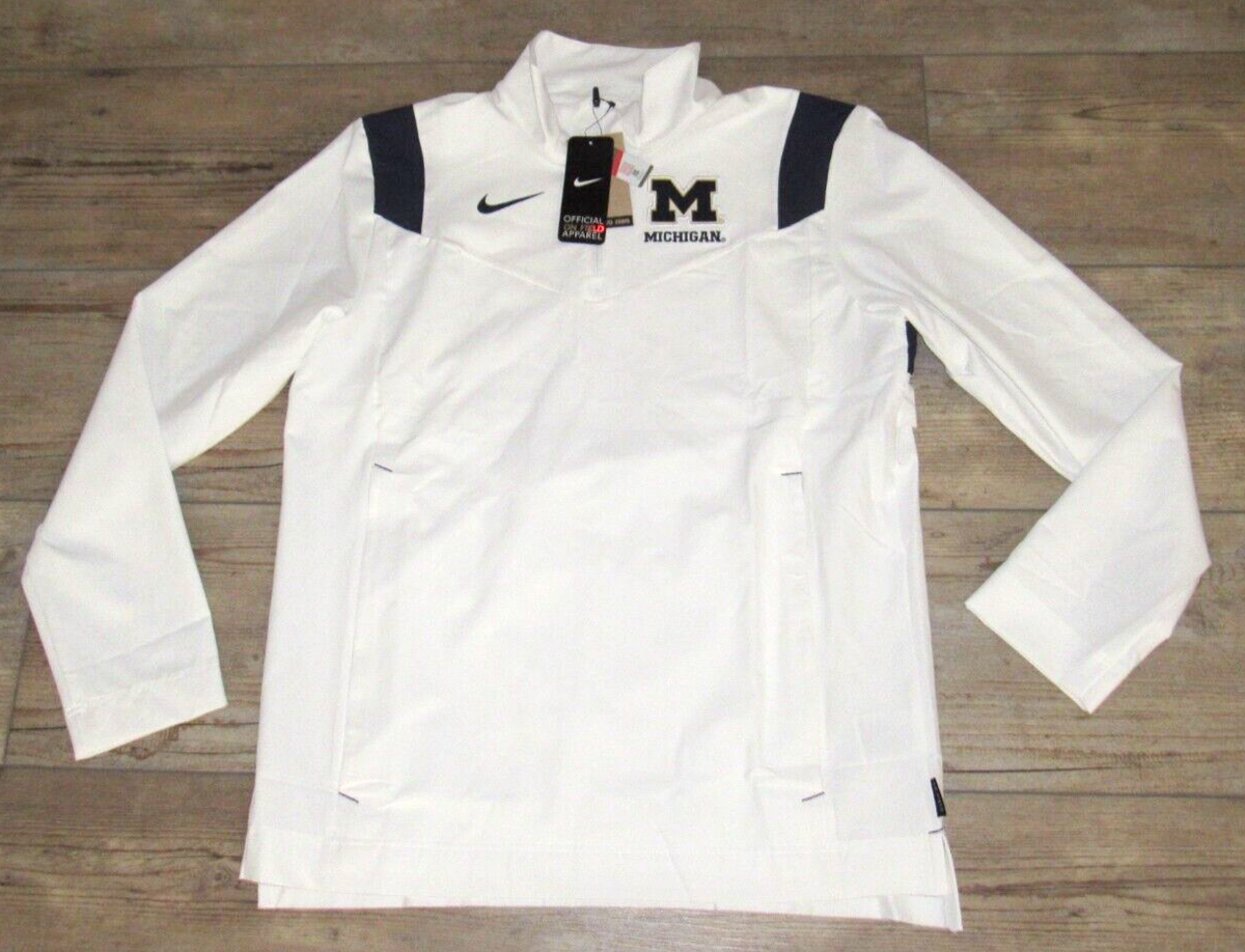 Nike Michigan Wolverines Football On-Field Sideline 1/4 Zip Jacket