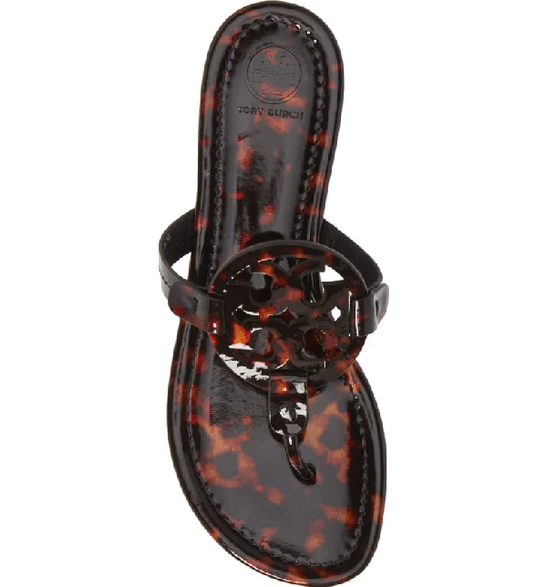 Tory burch miller clearance sandals tortoise shell