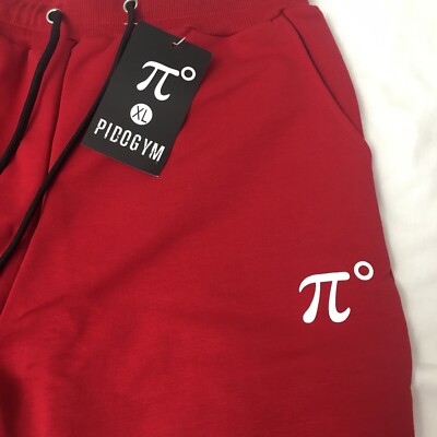 NWT Pidogym Men's Red Slim Fit Jogger Activewear Pants Sweatpants