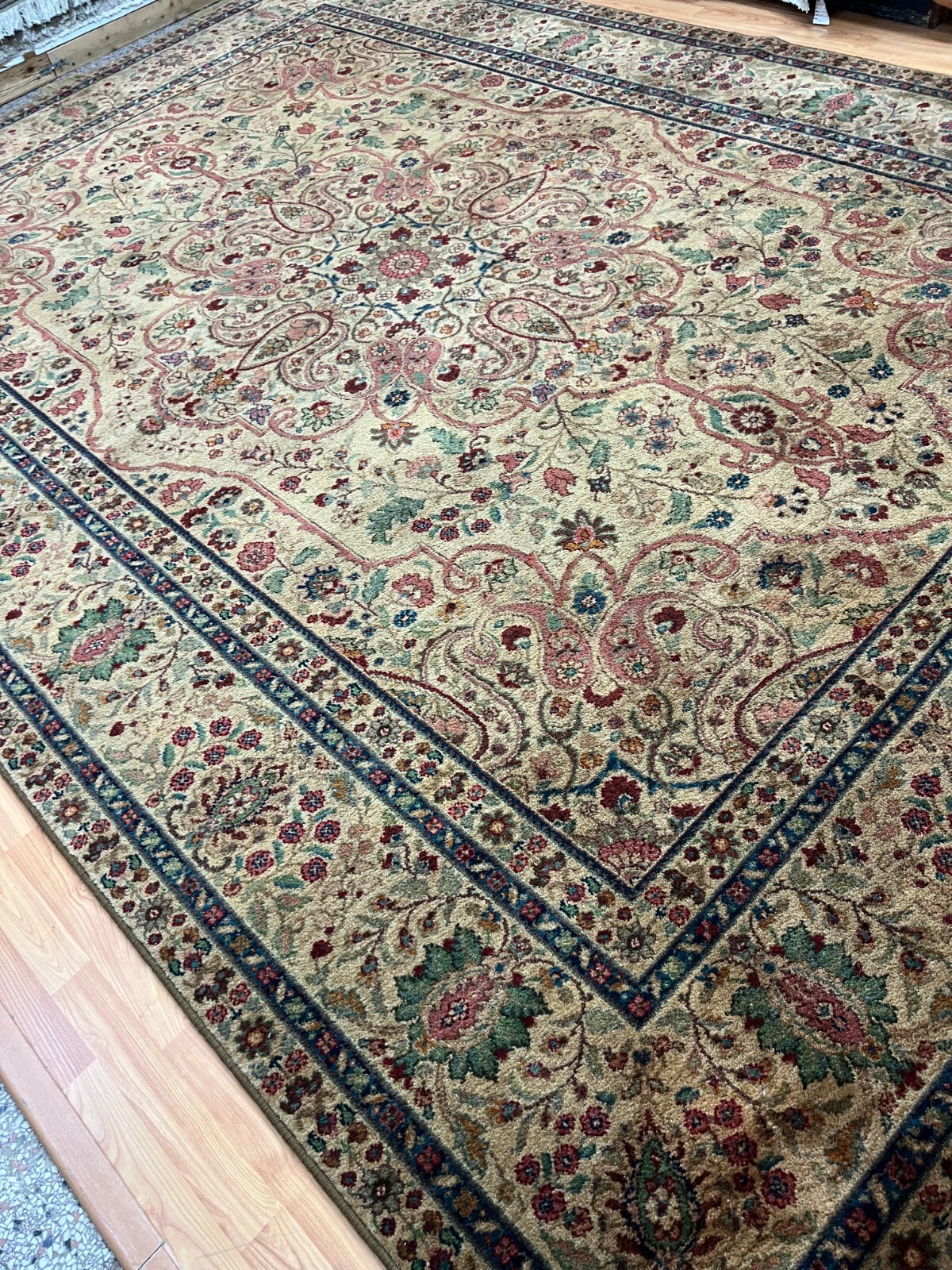 8'8" x 12'1" Karastan Floral Design Oriental Rug Full Pile Made in USA eBay