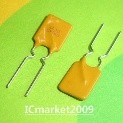 100 PCS 30V/1.6A RUEF160 UF160 PolySwitch Resettable Fuse PPTC PTC 1.6 Amps #D