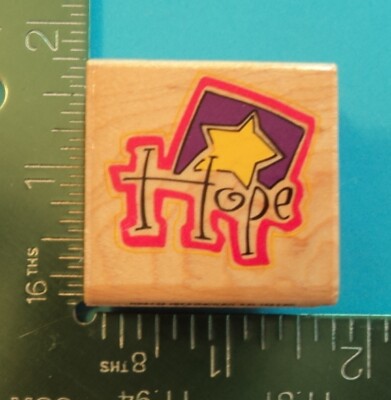 Inkadinkado HOPE Saying STAR Rubber Stamp