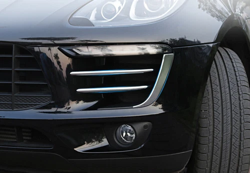 Front Fog Light Lamp Decor Strip Eyebrow cover Trim For Porsche Macan 2015-2018 - Picture 3 of 8