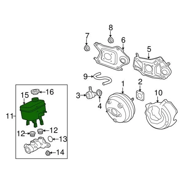 For Jeep Liberty 2008-2012 Mopar Brake Master Cylinder Reservoir Foto 4 de 4
