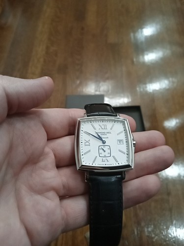Raymond Weil Tradition Automatic, Square, White Dial / Blue Second, Swiss made - Picture 16 of 18