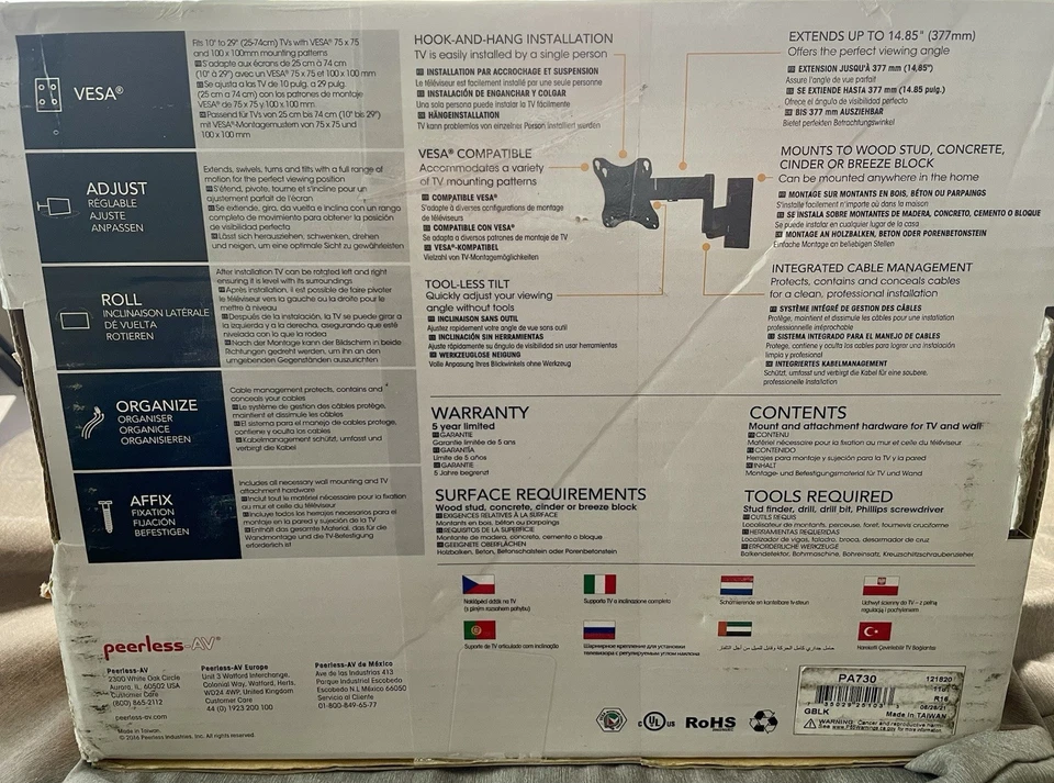 Peerless-AV TV Mount for 10”-29” TV - Image 3 of 3