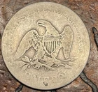 1860-O United States Liberty Seated Half Dollar USA 🇺🇸 Historic Silver Coin