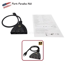 For PS4 Xbox HDTV 3 Port HDMI Splitter Cable Switch Switcher HUB Adapter 1080P
