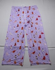 Amanda Blu Women's Cattitude Drawstring Pajama Pants JT8 Purple Size XL NWT