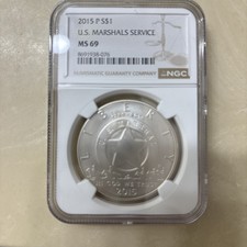 2015-P U.S. Marshals Service 225th Anniversary Silver Dollar NGC MS 69
