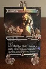 Ocelot Pride (Borderless) MTG Modern Horizons 3 MH3 Foil LP Magic The Gathering