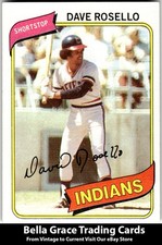 1980 Topps Dave Rosello #122 Cleveland Indians MLB Baseball 