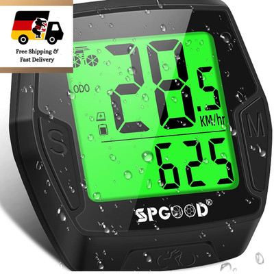 Fahrradcomputer Kabellos 21 Funktionen HD Display Automatischer Start Stopp