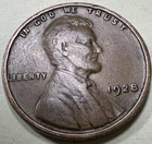 1928 1C Lincoln Cent WHEAT PENNY 5537N