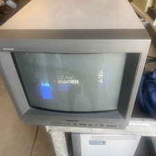 Sony Trinitron PVM-14L1 14" CRT Color Video Monitor used tested retro gaming 
