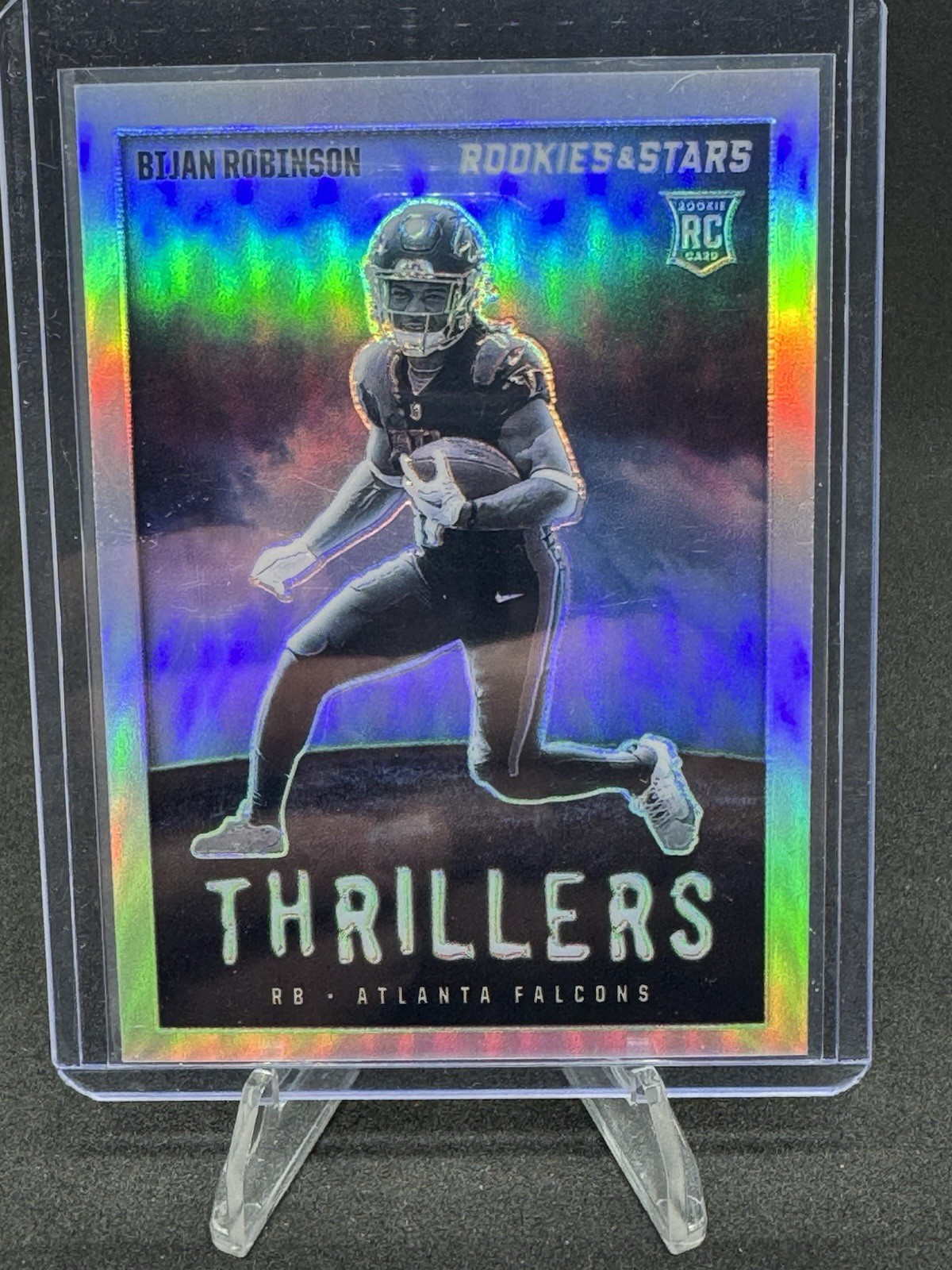 Bijan Robinson 2023 Rookies & Stars Thrillers Silver Prizm RC #TH-2 Falcons