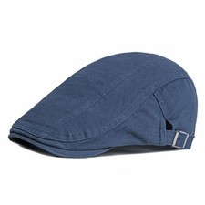 Mens Cotton Flat Cap Newsboy Hats Breathable Hat All Season Accessory