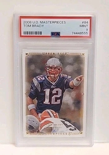 2008 UD Masterpieces Tom Brady #84 PSA 9 Patriots