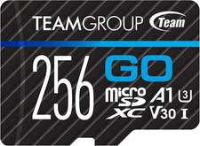 GO Card 256GB Microsdxc UHS-I U3 V30 4K for Action Cameras Drone High Speed Fl