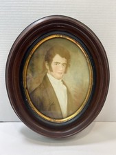 Antique Oval Giltwood Picture Frame with Floral Cartouche Ornaments — listing 6