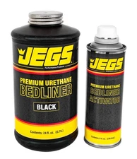JEGS 72056 Liquid Bedliner Coating Black Urethane 24 oz. Bottle and 8 oz. Can of