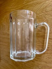 Vintage English Glass Half Pint Beer Tankard Crown Marks GR 478