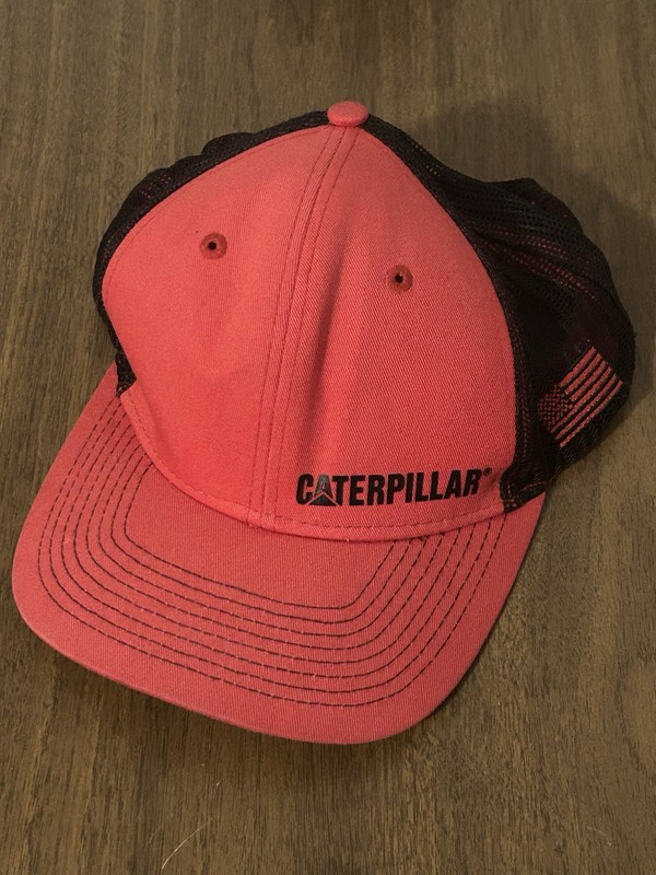 Caterpillar RingPower CAT Red Black Mesh Trucker Hat Unisex Construction