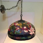 Tiffany Style Stained Glass Lamp Shade Dragonfly Ceiling Fixture PICK UP ONLY!