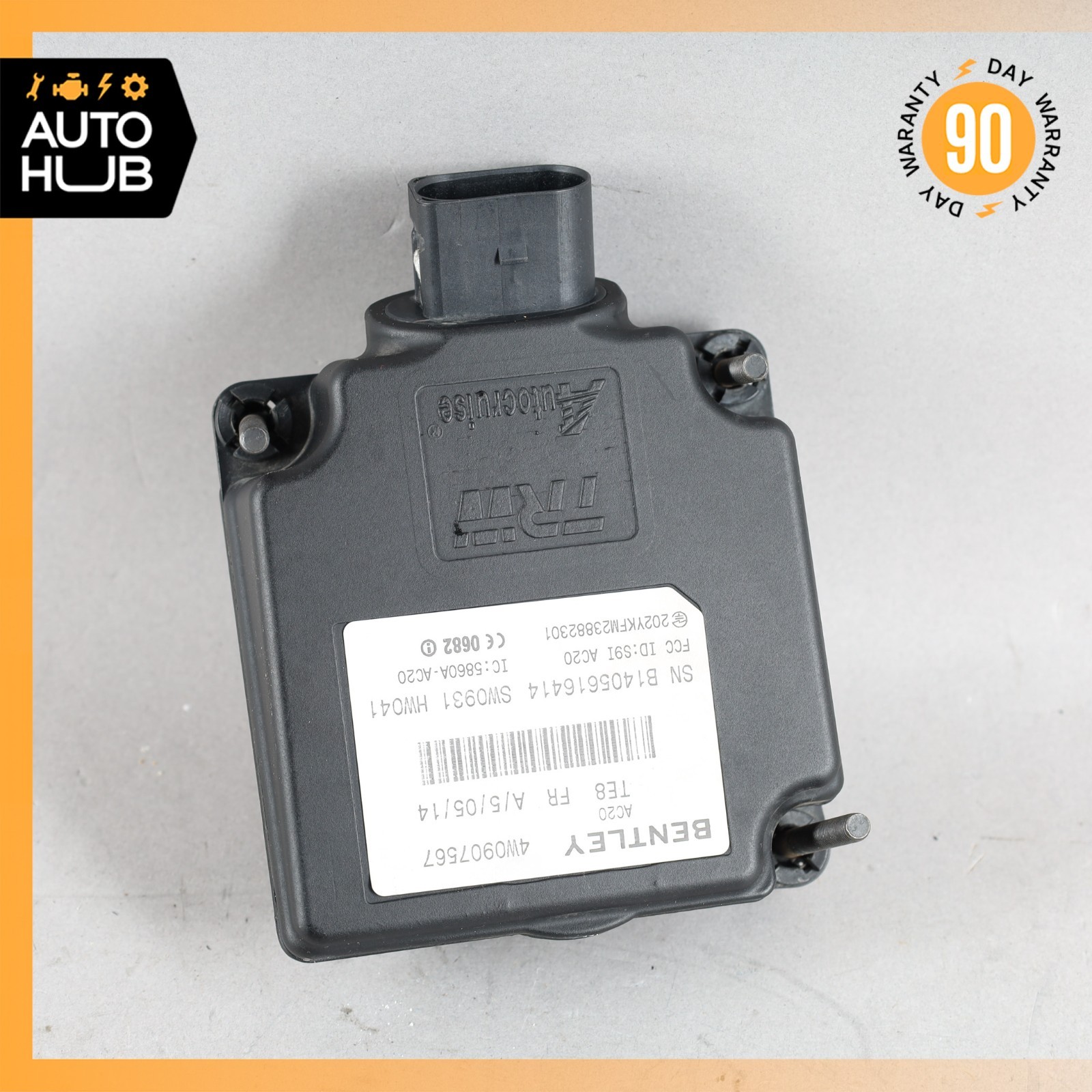 09-18 Bentley Flying Spur GTC GT Distronic Radar Sensor 4W0907567 OEM 40k