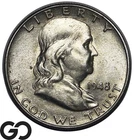 1948-D Franklin Half Dollar, BU W/ Bell Lines