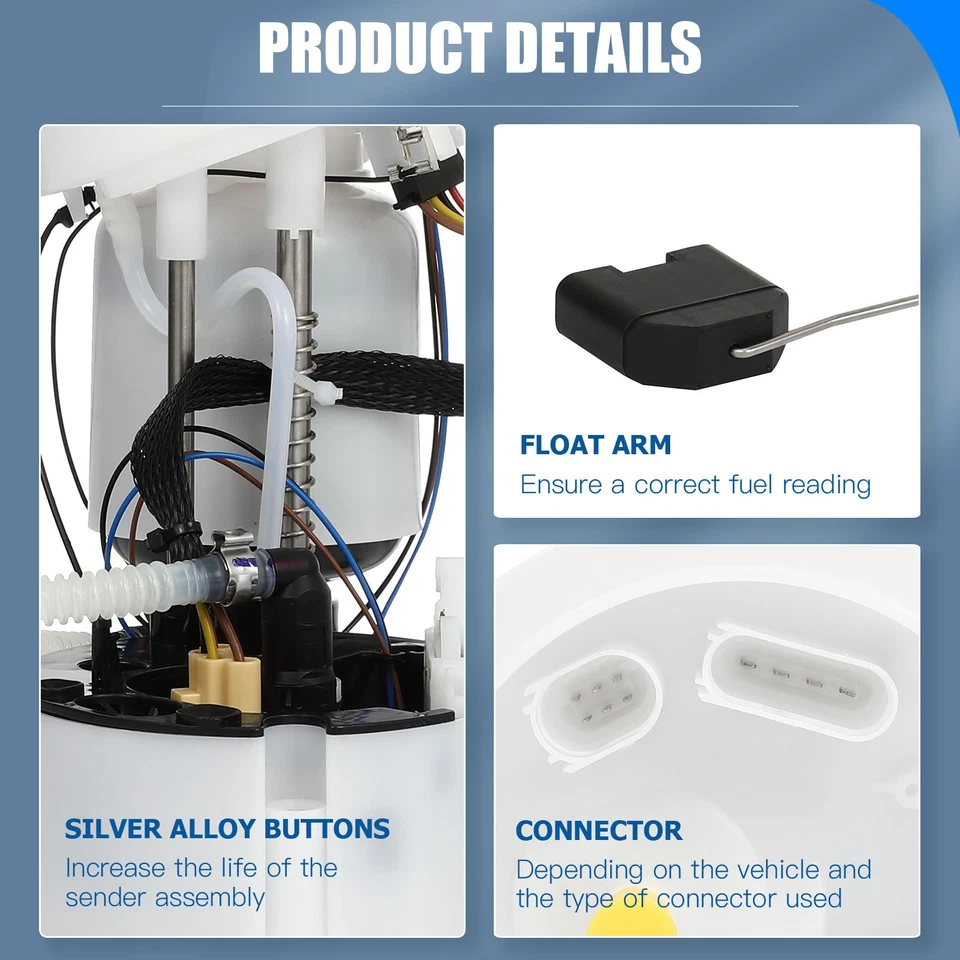 Conjunto de bomba de combustible compatible con Audi A6 Premium 2.0L A6 Quattro Prestige 3.0L 2012-2016 Foto 2 de 4