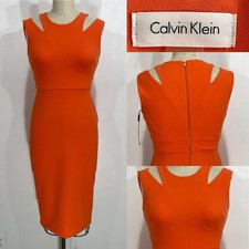 Calvin Klein Size 4 orange dress Sleeveless