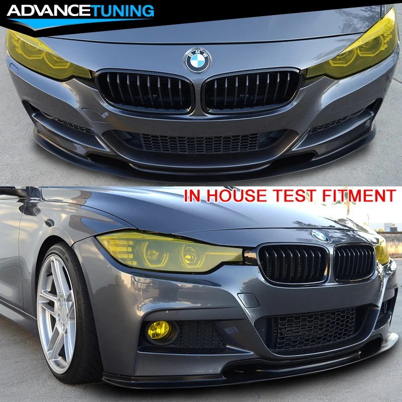 Fits 12-18 BMW F30 3 Series VR Style Unpainted Front Bumper Lip Splitter - PU - Image 3 of 4