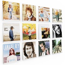 Vinyl Record Shelf Wall Mount, 12 Pack Album Record Holder Wall, White12 inch...
